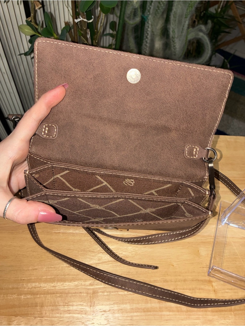 Wrangler Brown & Chestnut Hair-On Hide Crossbody Bag - Picture 6 of 7